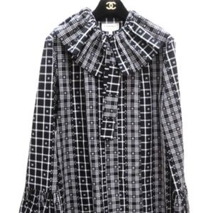 RARE NWT CHANEL Black Plus Size 2023/24 FW shirt US size 2xl, French size 50